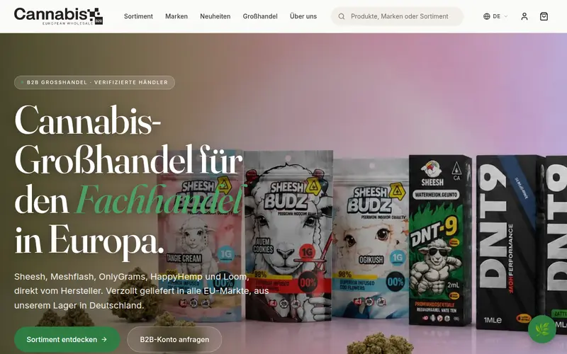 Website von cannabisb2b.de